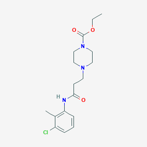 ethyl 4-{3-[(3-chloro-2-methylphenyl)amino]-3-oxopropyl}-1-piperazinecarboxylate