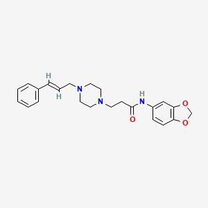 N-1,3-benzodioxol-5-yl-3-[4-(3-phenyl-2-propen-1-yl)-1-piperazinyl]propanamide