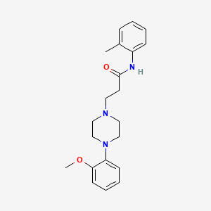 molecular formula C21H27N3O2 B3467812 3-[4-(2-methoxyphenyl)-1-piperazinyl]-N-(2-methylphenyl)propanamide 