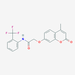 2-[(4-methyl-2-oxo-2H-chromen-7-yl)oxy]-N-[2-(trifluoromethyl)phenyl]acetamide