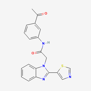 N-(3-acetylphenyl)-2-[2-(1,3-thiazol-5-yl)-1H-benzimidazol-1-yl]acetamide