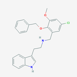 molecular formula C25H25ClN2O2 B346785 N-[2-(benzyloxy)-5-chloro-3-methoxybenzyl]-2-(1H-indol-3-yl)ethanamine 