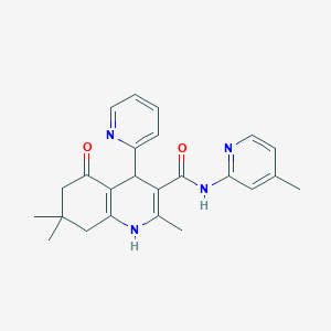 2,7,7-trimethyl-N-(4-methyl-2-pyridinyl)-5-oxo-4-(2-pyridinyl)-1,4,5,6,7,8-hexahydro-3-quinolinecarboxamide