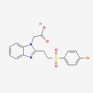 (2-{2-[(4-bromophenyl)sulfonyl]ethyl}-1H-benzimidazol-1-yl)acetic acid