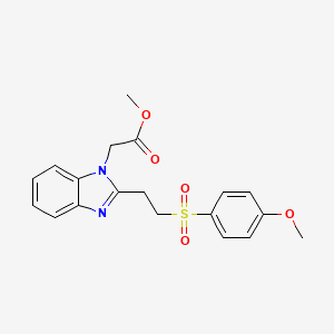 molecular formula C19H20N2O5S B3467874 methyl (2-{2-[(4-methoxyphenyl)sulfonyl]ethyl}-1H-benzimidazol-1-yl)acetate 