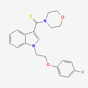 1-[2-(4-fluorophenoxy)ethyl]-3-(4-morpholinylcarbonothioyl)-1H-indole