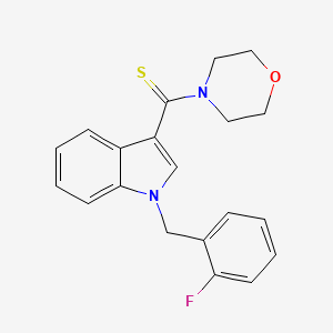 molecular formula C20H19FN2OS B3467888 1-(2-fluorobenzyl)-3-(4-morpholinylcarbonothioyl)-1H-indole 