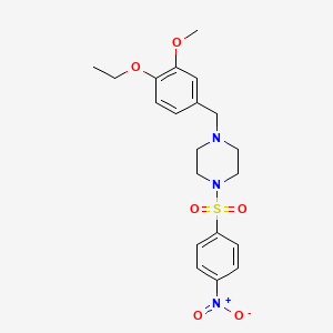 1-(4-ethoxy-3-methoxybenzyl)-4-[(4-nitrophenyl)sulfonyl]piperazine