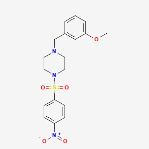 1-(3-methoxybenzyl)-4-[(4-nitrophenyl)sulfonyl]piperazine