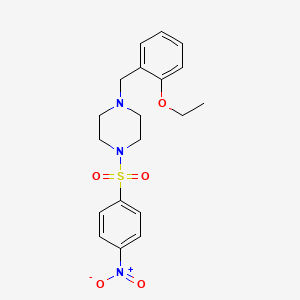 molecular formula C19H23N3O5S B3467930 1-(2-ethoxybenzyl)-4-[(4-nitrophenyl)sulfonyl]piperazine 