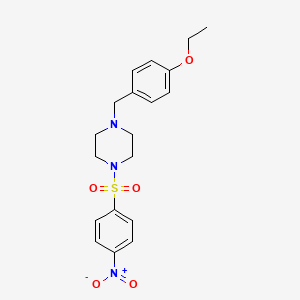 molecular formula C19H23N3O5S B3467933 1-(4-ethoxybenzyl)-4-[(4-nitrophenyl)sulfonyl]piperazine 