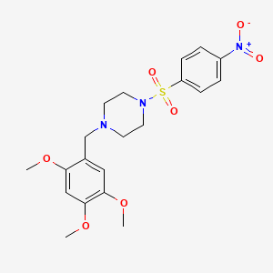 1-[(4-nitrophenyl)sulfonyl]-4-(2,4,5-trimethoxybenzyl)piperazine