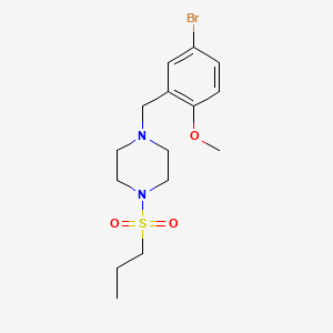 molecular formula C15H23BrN2O3S B3467973 1-(5-bromo-2-methoxybenzyl)-4-(propylsulfonyl)piperazine 