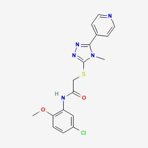 N-(5-chloro-2-methoxyphenyl)-2-{[4-methyl-5-(4-pyridinyl)-4H-1,2,4-triazol-3-yl]thio}acetamide