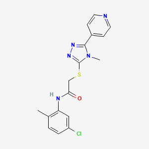 N-(5-chloro-2-methylphenyl)-2-{[4-methyl-5-(4-pyridinyl)-4H-1,2,4-triazol-3-yl]thio}acetamide