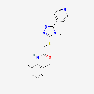 molecular formula C19H21N5OS B3468002 N-mesityl-2-{[4-methyl-5-(4-pyridinyl)-4H-1,2,4-triazol-3-yl]thio}acetamide 