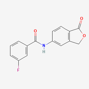 3-fluoro-N-(1-oxo-1,3-dihydro-2-benzofuran-5-yl)benzamide