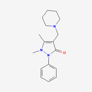 molecular formula C17H23N3O B3468022 1,5-dimethyl-2-phenyl-4-(1-piperidinylmethyl)-1,2-dihydro-3H-pyrazol-3-one 