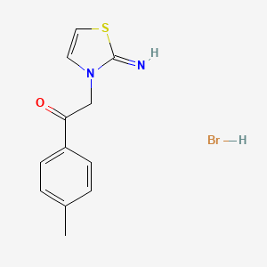 molecular formula C12H13BrN2OS B3468028 2-(2-imino-1,3-thiazol-3(2H)-yl)-1-(4-methylphenyl)ethanone hydrobromide 