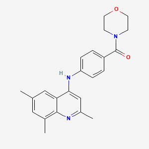 2,6,8-trimethyl-N-[4-(4-morpholinylcarbonyl)phenyl]-4-quinolinamine