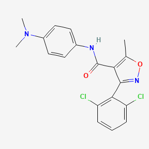 3-(2,6-dichlorophenyl)-N-[4-(dimethylamino)phenyl]-5-methyl-4-isoxazolecarboxamide