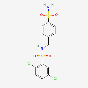 molecular formula C13H12Cl2N2O4S2 B3468081 N-[4-(aminosulfonyl)benzyl]-2,5-dichlorobenzenesulfonamide 