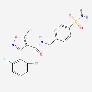 molecular formula C18H15Cl2N3O4S B3468084 N-[4-(aminosulfonyl)benzyl]-3-(2,6-dichlorophenyl)-5-methyl-4-isoxazolecarboxamide CAS No. 153948-25-5