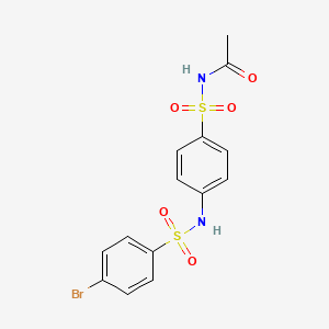 N-[(4-{[(4-bromophenyl)sulfonyl]amino}phenyl)sulfonyl]acetamide