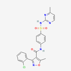 molecular formula C22H18ClN5O4S B3468108 3-(2-chlorophenyl)-5-methyl-N-(4-{[(4-methyl-2-pyrimidinyl)amino]sulfonyl}phenyl)-4-isoxazolecarboxamide 