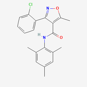 molecular formula C20H19ClN2O2 B3468127 3-(2-chlorophenyl)-N-mesityl-5-methyl-4-isoxazolecarboxamide 