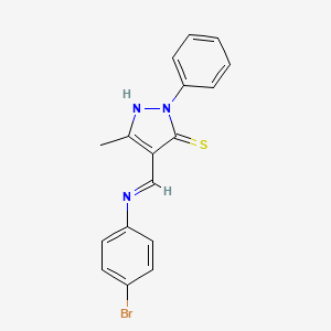 4-{[(4-bromophenyl)amino]methylene}-5-methyl-2-phenyl-2,4-dihydro-3H-pyrazole-3-thione