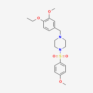 1-(4-ethoxy-3-methoxybenzyl)-4-[(4-methoxyphenyl)sulfonyl]piperazine