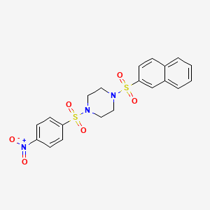 1-(2-naphthylsulfonyl)-4-[(4-nitrophenyl)sulfonyl]piperazine