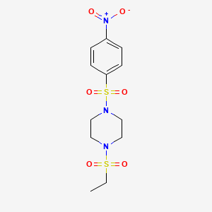 1-(ethylsulfonyl)-4-[(4-nitrophenyl)sulfonyl]piperazine