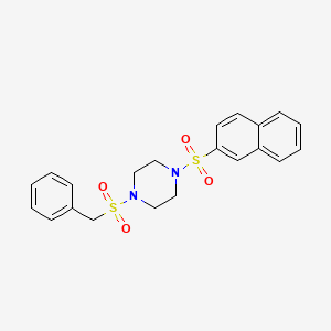 molecular formula C21H22N2O4S2 B3468195 1-(benzylsulfonyl)-4-(2-naphthylsulfonyl)piperazine 