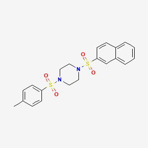 molecular formula C21H22N2O4S2 B3468205 1-[(4-methylphenyl)sulfonyl]-4-(2-naphthylsulfonyl)piperazine 