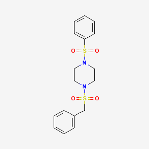 molecular formula C17H20N2O4S2 B3468209 1-(benzylsulfonyl)-4-(phenylsulfonyl)piperazine 