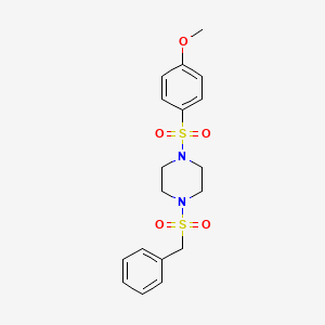 molecular formula C18H22N2O5S2 B3468210 1-(benzylsulfonyl)-4-[(4-methoxyphenyl)sulfonyl]piperazine 