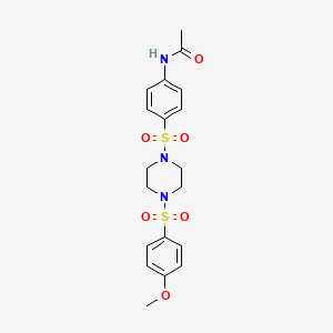 N-[4-({4-[(4-methoxyphenyl)sulfonyl]-1-piperazinyl}sulfonyl)phenyl]acetamide