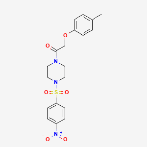 molecular formula C19H21N3O6S B3468246 1-[(4-methylphenoxy)acetyl]-4-[(4-nitrophenyl)sulfonyl]piperazine 