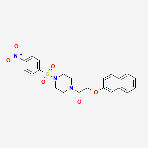 1-[(2-naphthyloxy)acetyl]-4-[(4-nitrophenyl)sulfonyl]piperazine