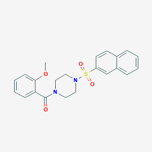 molecular formula C22H22N2O4S B3468314 1-(2-methoxybenzoyl)-4-(2-naphthylsulfonyl)piperazine 