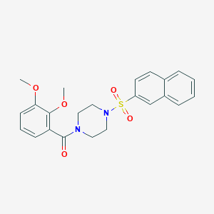 molecular formula C23H24N2O5S B3468317 1-(2,3-dimethoxybenzoyl)-4-(2-naphthylsulfonyl)piperazine 