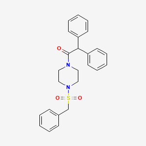 molecular formula C25H26N2O3S B3468346 1-(benzylsulfonyl)-4-(diphenylacetyl)piperazine 