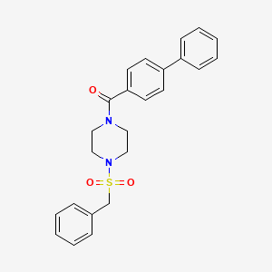 molecular formula C24H24N2O3S B3468356 1-(benzylsulfonyl)-4-(4-biphenylylcarbonyl)piperazine 