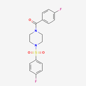 1-(4-fluorobenzoyl)-4-[(4-fluorophenyl)sulfonyl]piperazine