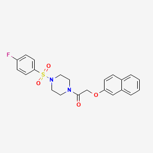 1-[(4-fluorophenyl)sulfonyl]-4-[(2-naphthyloxy)acetyl]piperazine