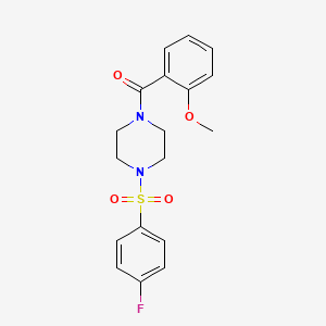 1-[(4-fluorophenyl)sulfonyl]-4-(2-methoxybenzoyl)piperazine