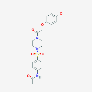 N-[4-({4-[2-(4-methoxyphenoxy)acetyl]-1-piperazinyl}sulfonyl)phenyl]acetamide