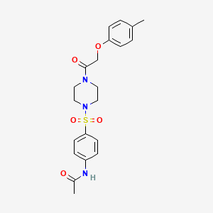 molecular formula C21H25N3O5S B3468429 N-[4-({4-[2-(4-methylphenoxy)acetyl]-1-piperazinyl}sulfonyl)phenyl]acetamide 